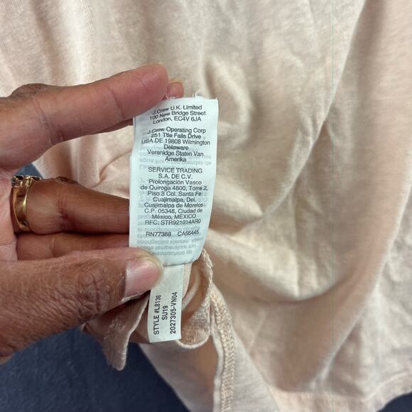 J. Crew Cut V- Neck Shirt Women's Medium Light Basic Short Sleeve Preppy Soft - Picture 8 of 8